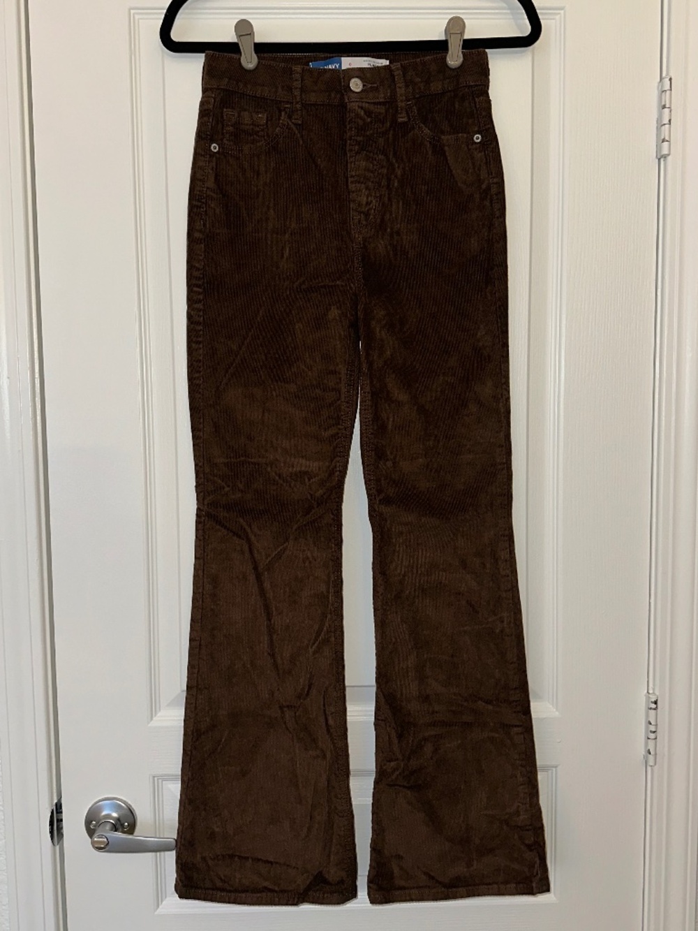 Brown Higher High-Waisted Flare Corduroy Pants by Old Navy Size 0 Petite